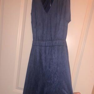 Blue suede jumpsuit